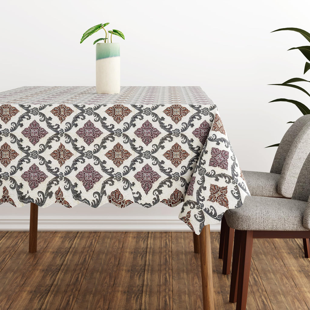 Modern Rectangular Printed Polyester Tablecloth for Dining & Decor, 59x43 Inches