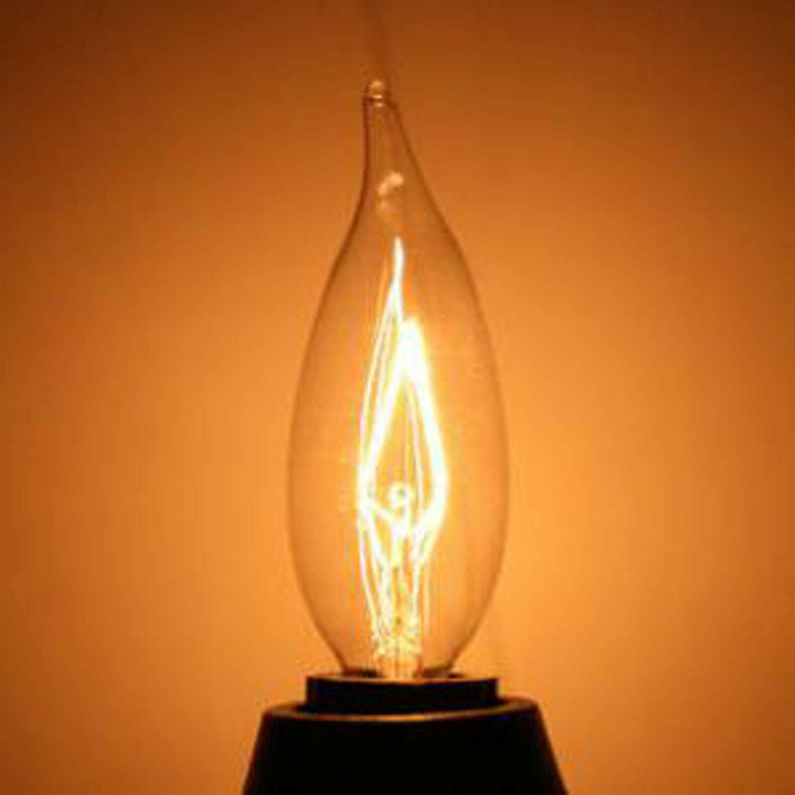 Retro Edison C35 Candle Bulb: 60W E14 Dimmable Warm White Filament Lamp