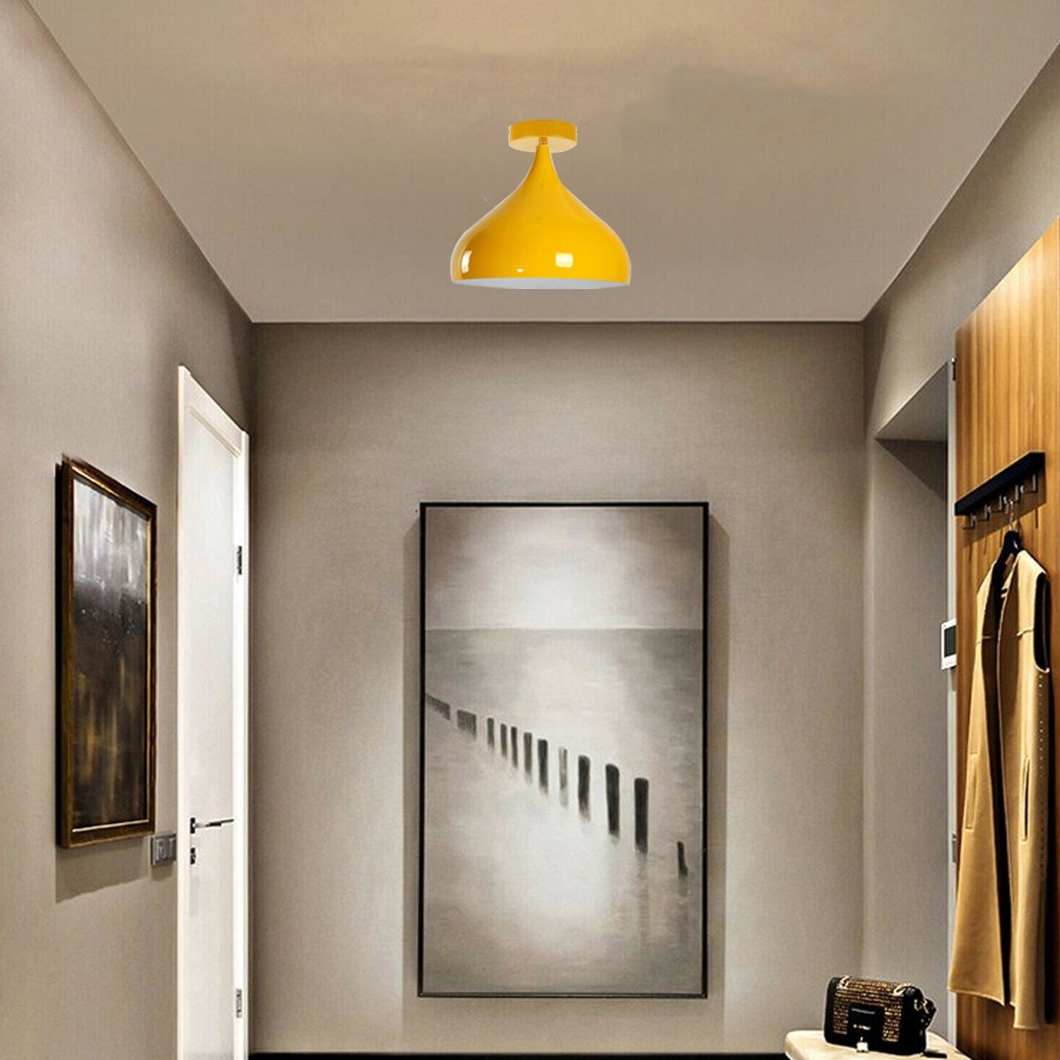 Industrial Vintage Metal Pendant Light Fixture, E27 Base, Loft Style Ceiling Lamp