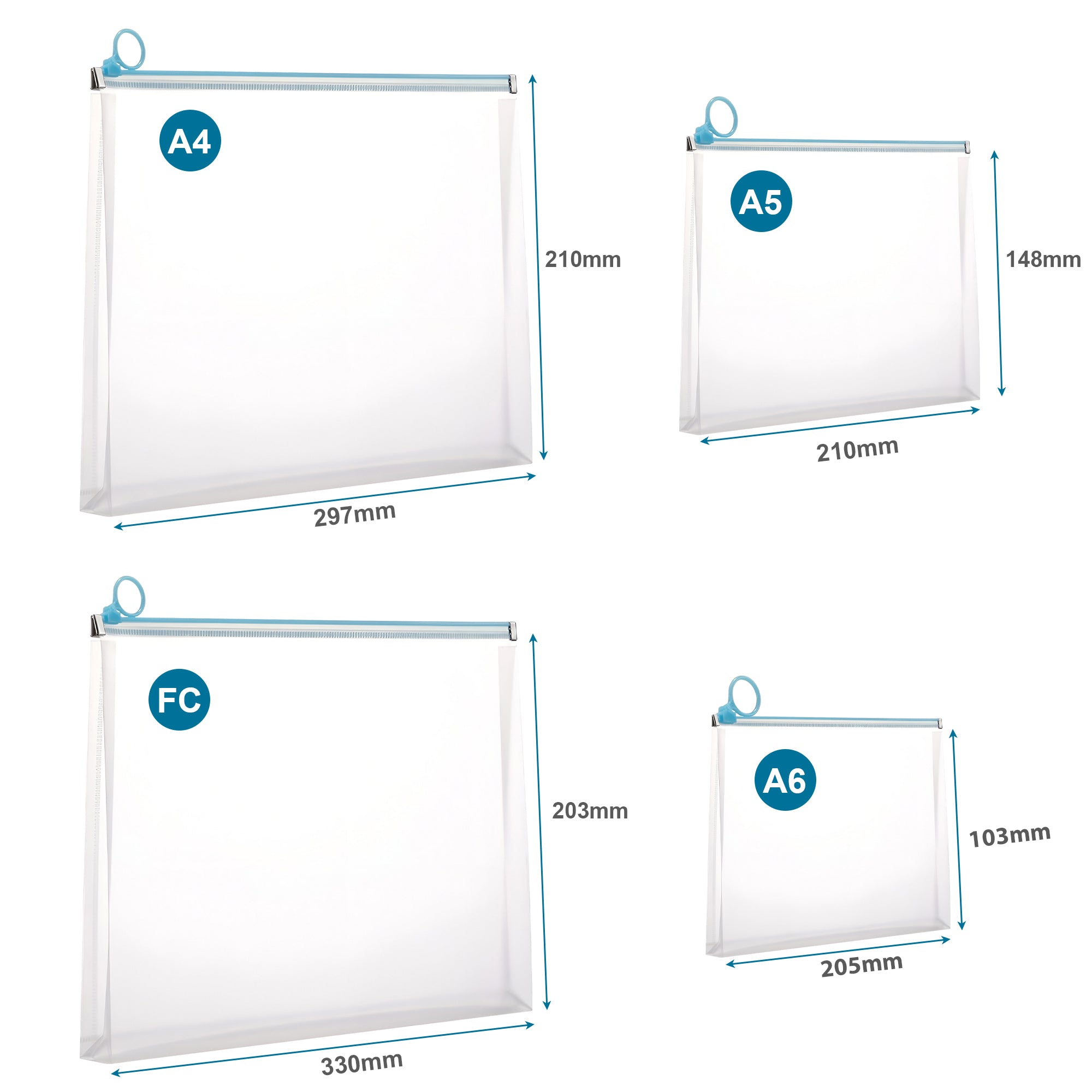 Clear Zipper Document Storage Bag: Waterproof, Durable, Portable File Organizer