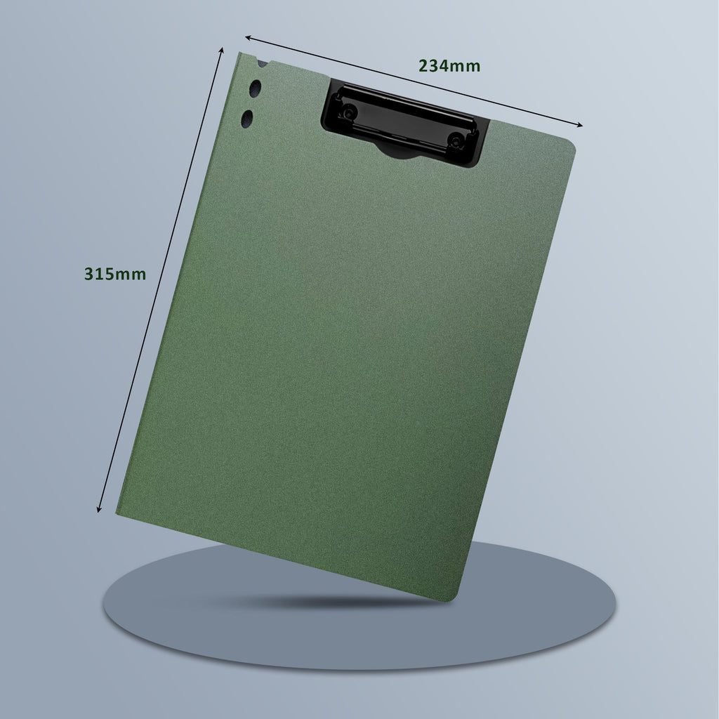 3-Pack Foldable A4 Clear Plastic Clipboard, Metal Clip Writing Pad
