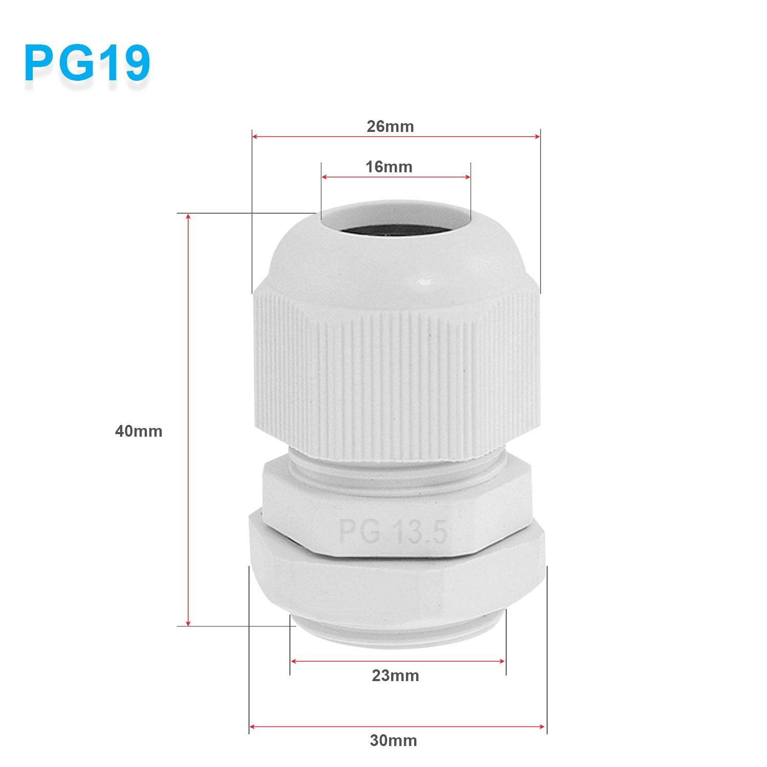 Durable IP68 Waterproof Nylon Plastic Gland Wire Cable Connector for Outdoor Electrical Wiring