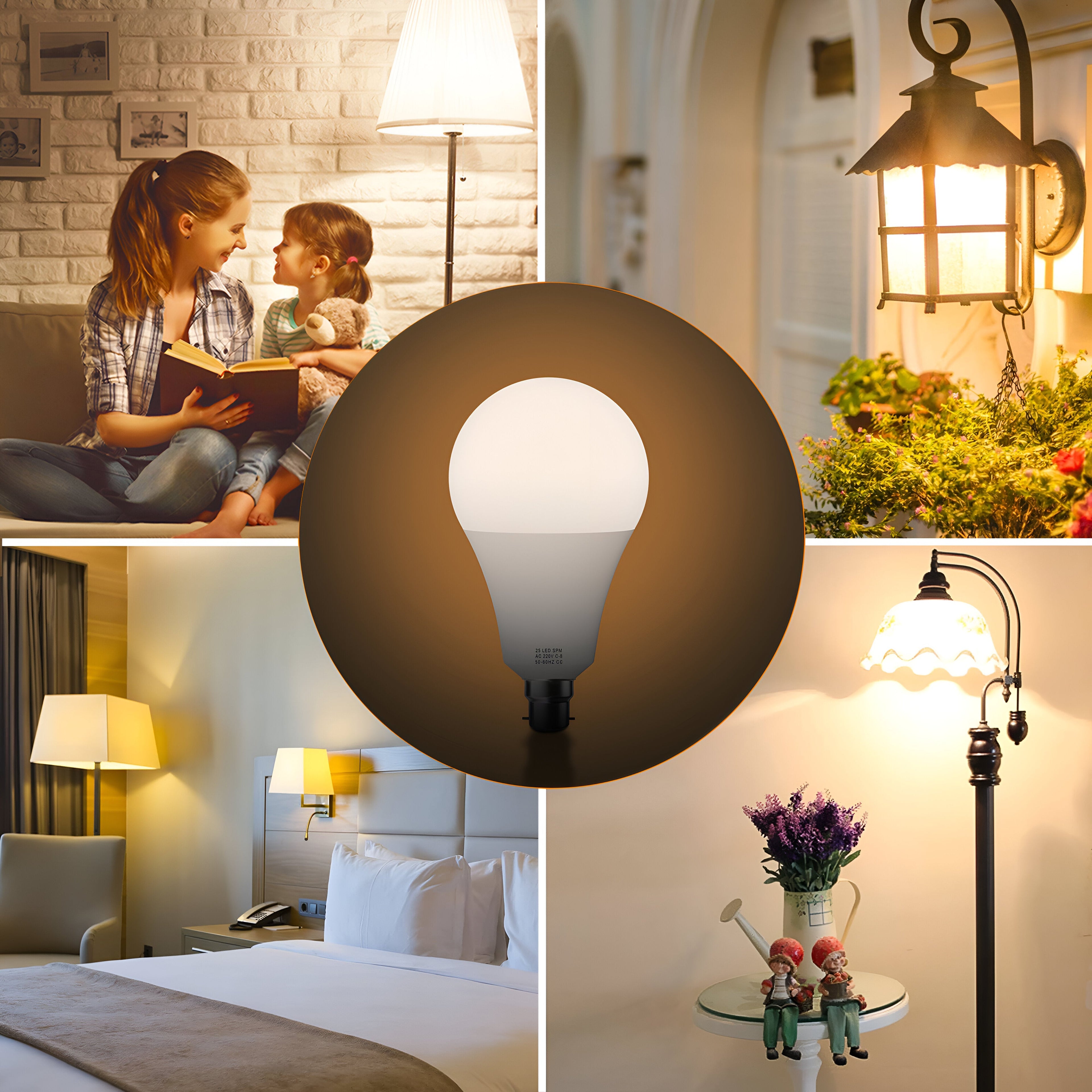Bright Warm White B22 Bayonet LED Bulb - 25W Energy Saving Light
