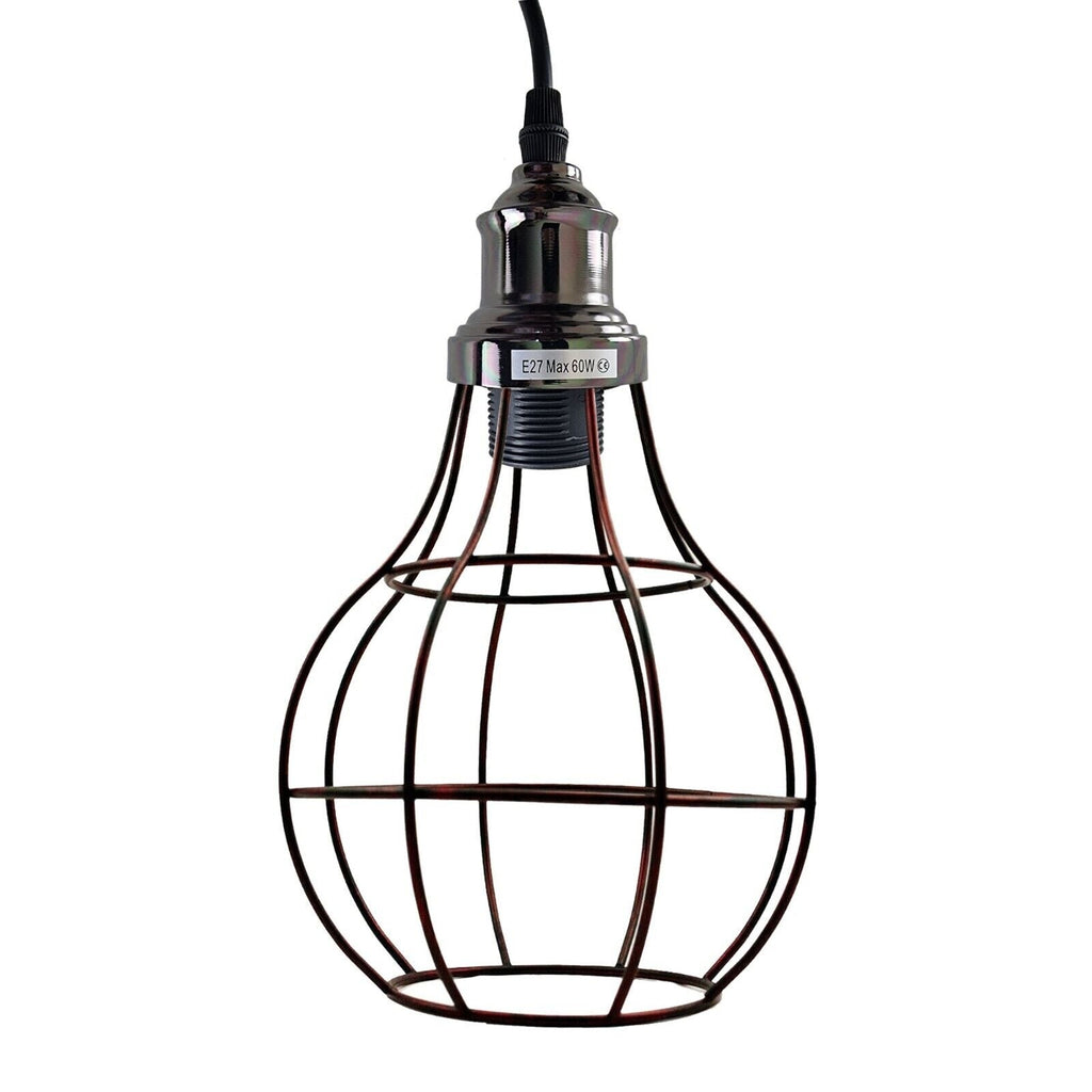 Chic Industrial 3-Light Cage Pendant Chandelier for Kitchen Island Dining