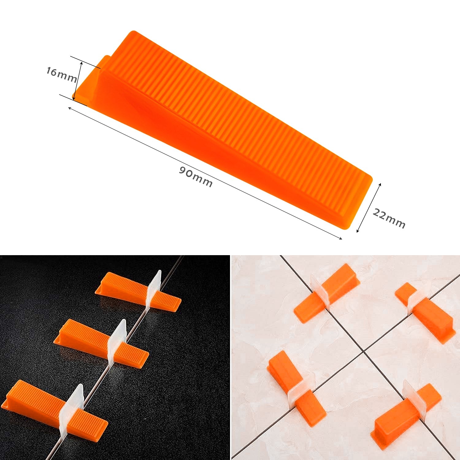100-Piece Reusable Tile Leveling Wedges Spacers for Flawless Tiling Installations