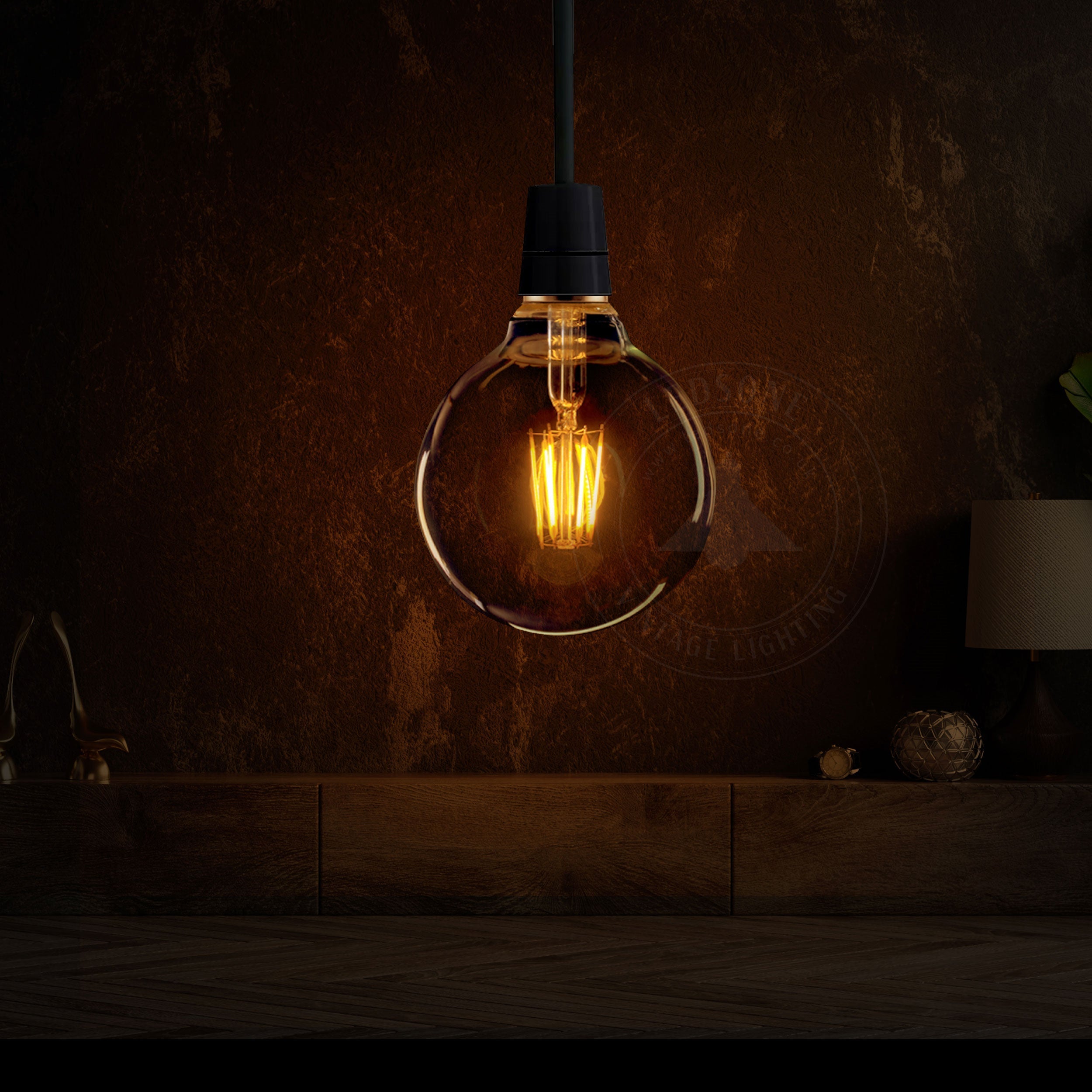 5-Pack G95 E27 8W LED Globe Vintage Retro Light Bulbs Warm White