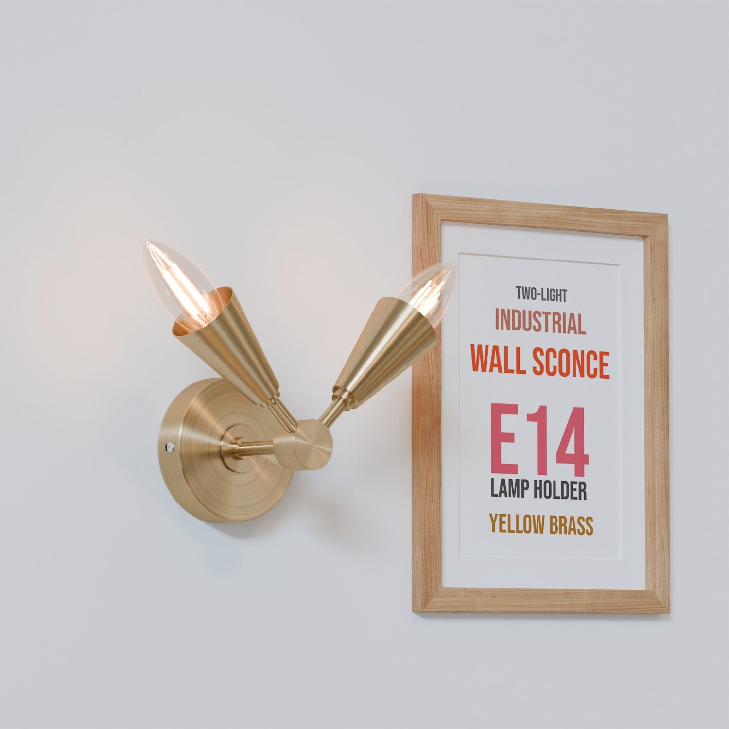 Modern LED Cone Wall Sconce Light Fixture with Adjustable E14 Lamp for Decor