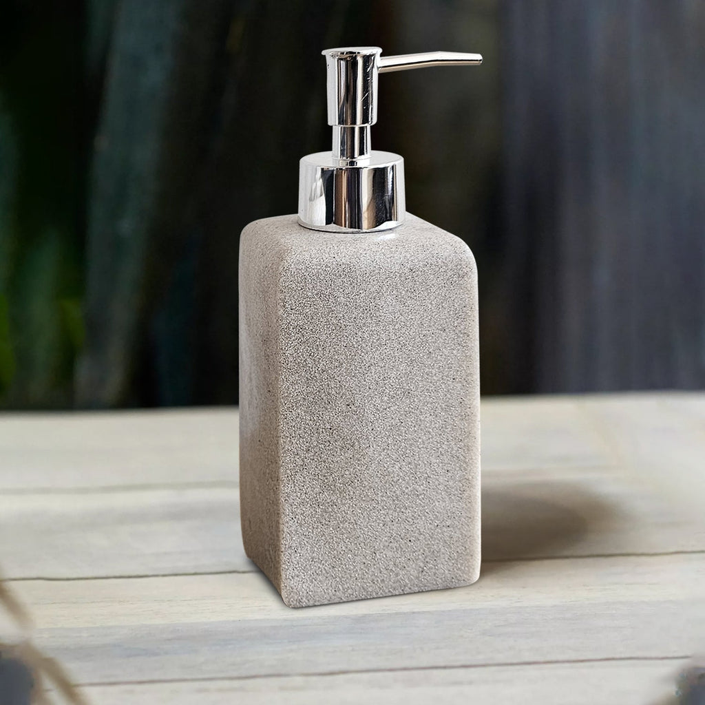 Modern Resin Bathroom Accessory Set: Lotion Dispenser, Toothbrush Holder, Tumbler