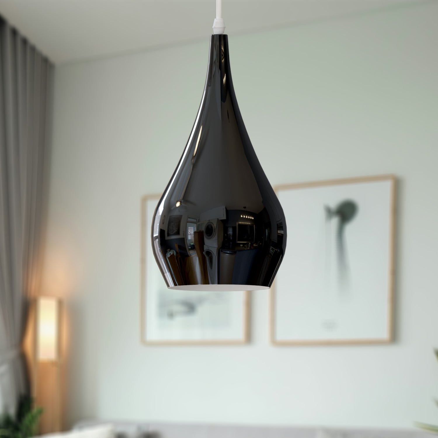 Stylish Tear Drop Metal Ceiling Light Shade, Easy Fit, Vibrant Colors