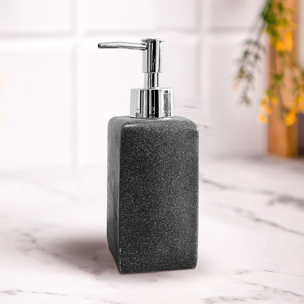 Modern Resin Bathroom Accessory Set: Lotion Dispenser, Toothbrush Holder, Tumbler