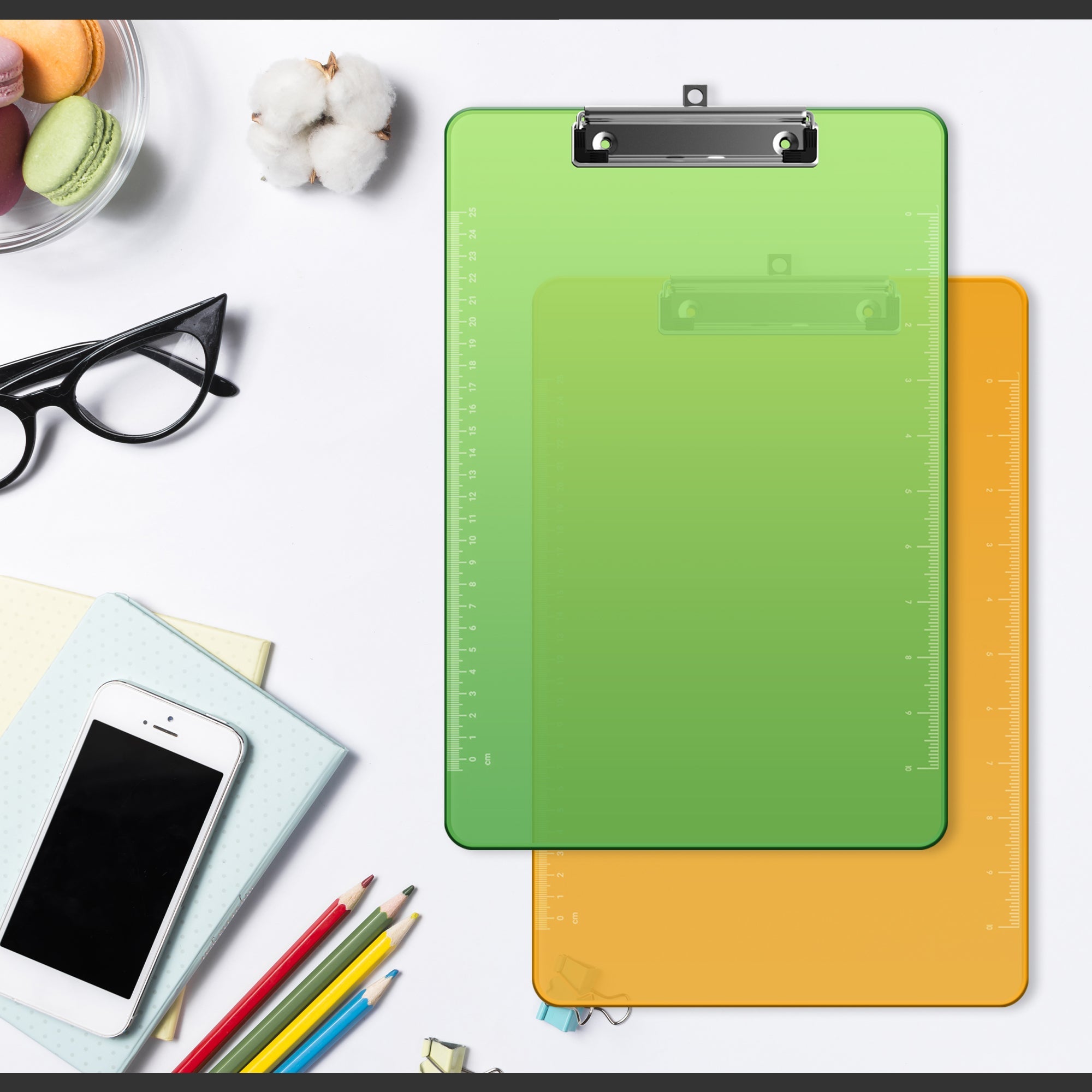 3 Pack Clear Plastic A4 Clipboard for School & Office Use