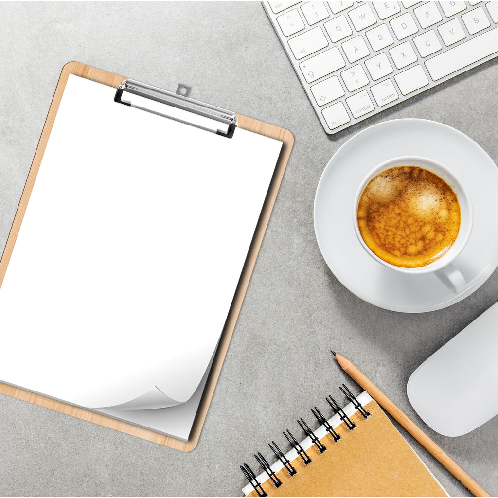 Durable A4 Wooden Clipboard with Strong Metal Clip for School Office Work