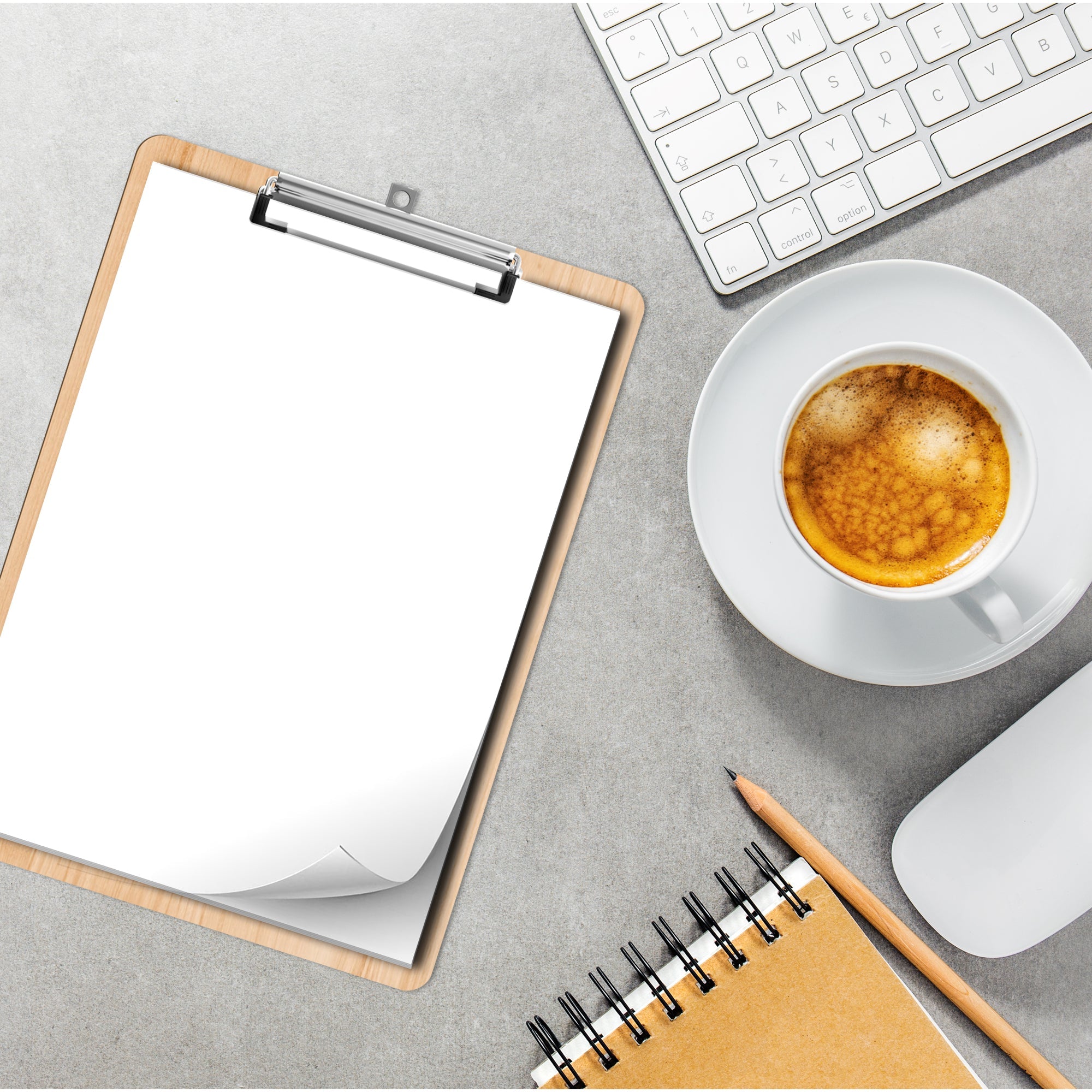 Durable A4 Wooden Clipboard with Strong Metal Clip for School Office Work