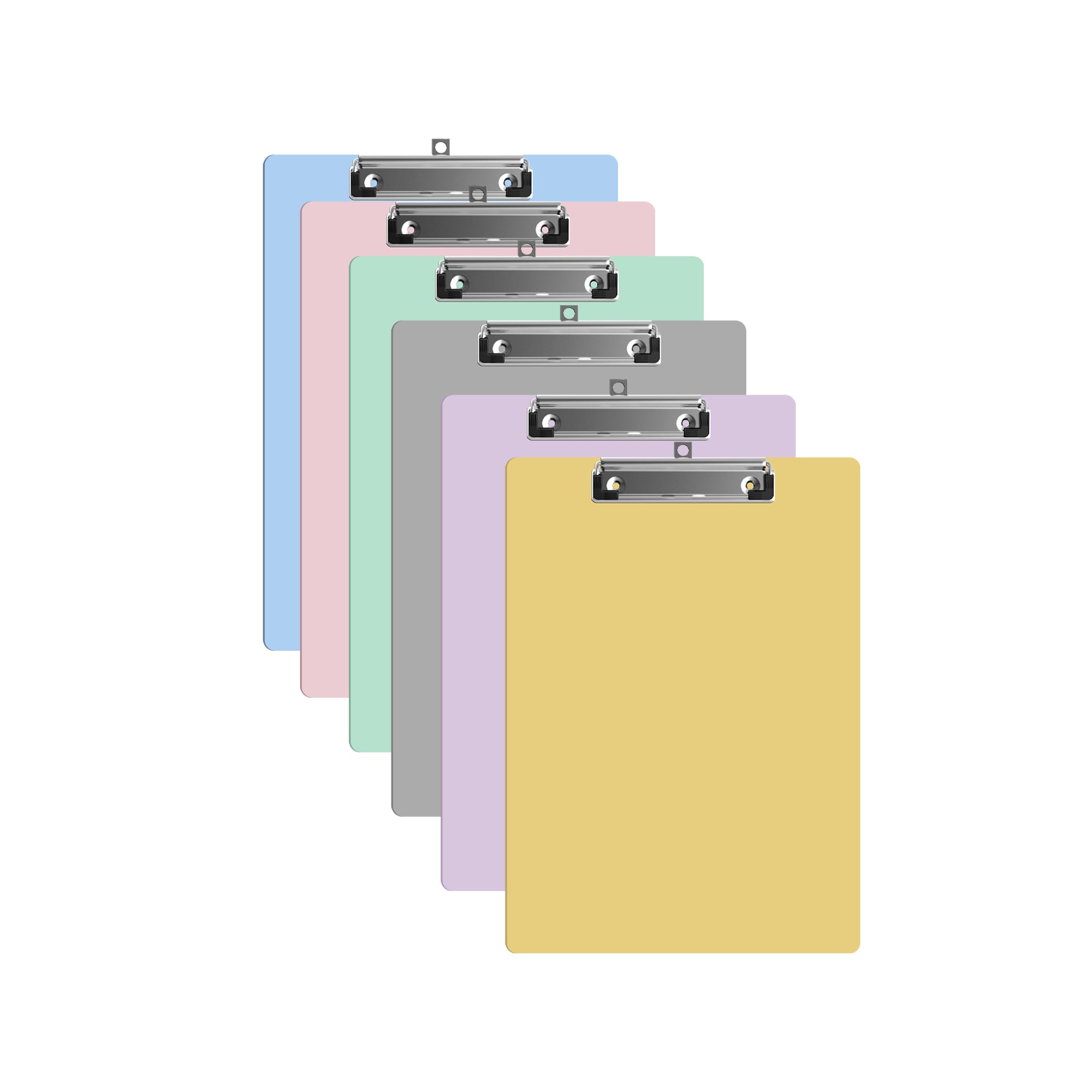 Durable A4 Clear Plastic Writing Clipboard Folder 3 Pack