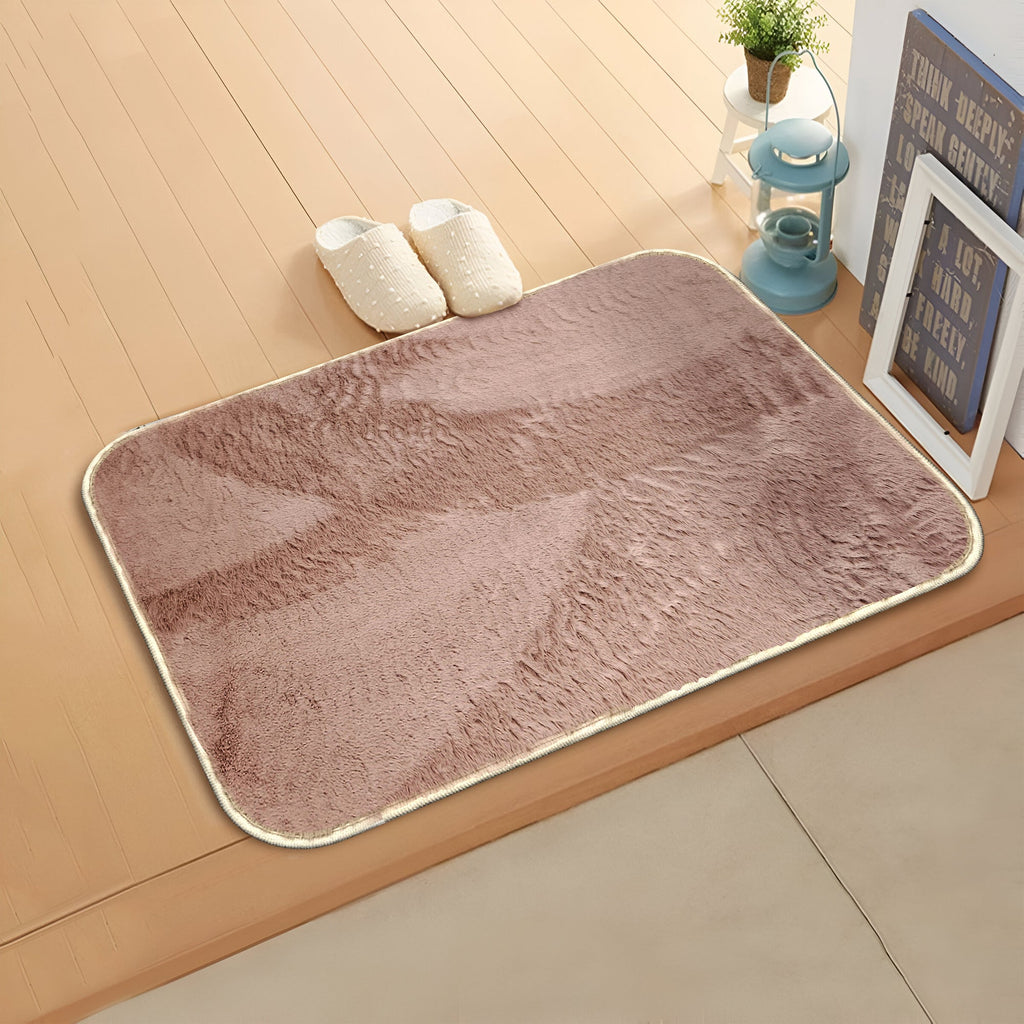 Fluffy Soft Washable Non-Slip Microfiber Doormat for Home Entryway & Bath