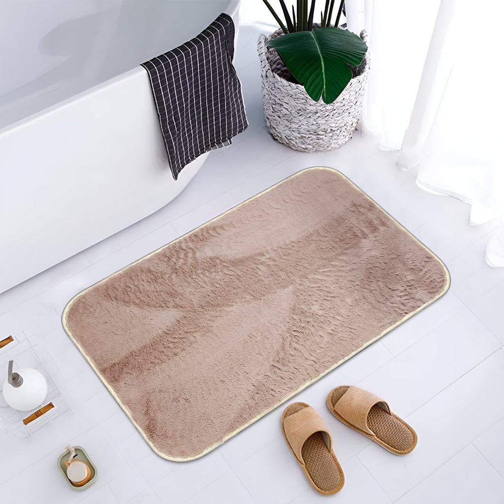 Fluffy Soft Washable Non-Slip Microfiber Doormat for Home Entryway & Bath