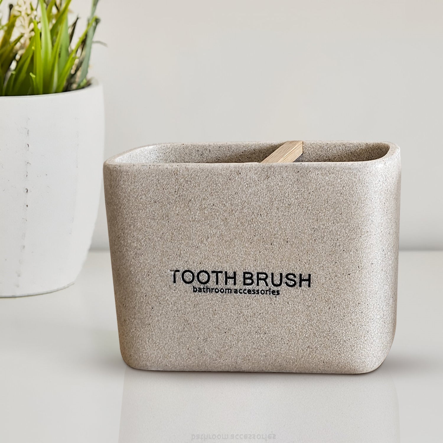 Modern Luxury Stone Effect Resin 3-Piece Bathroom Accessory Set