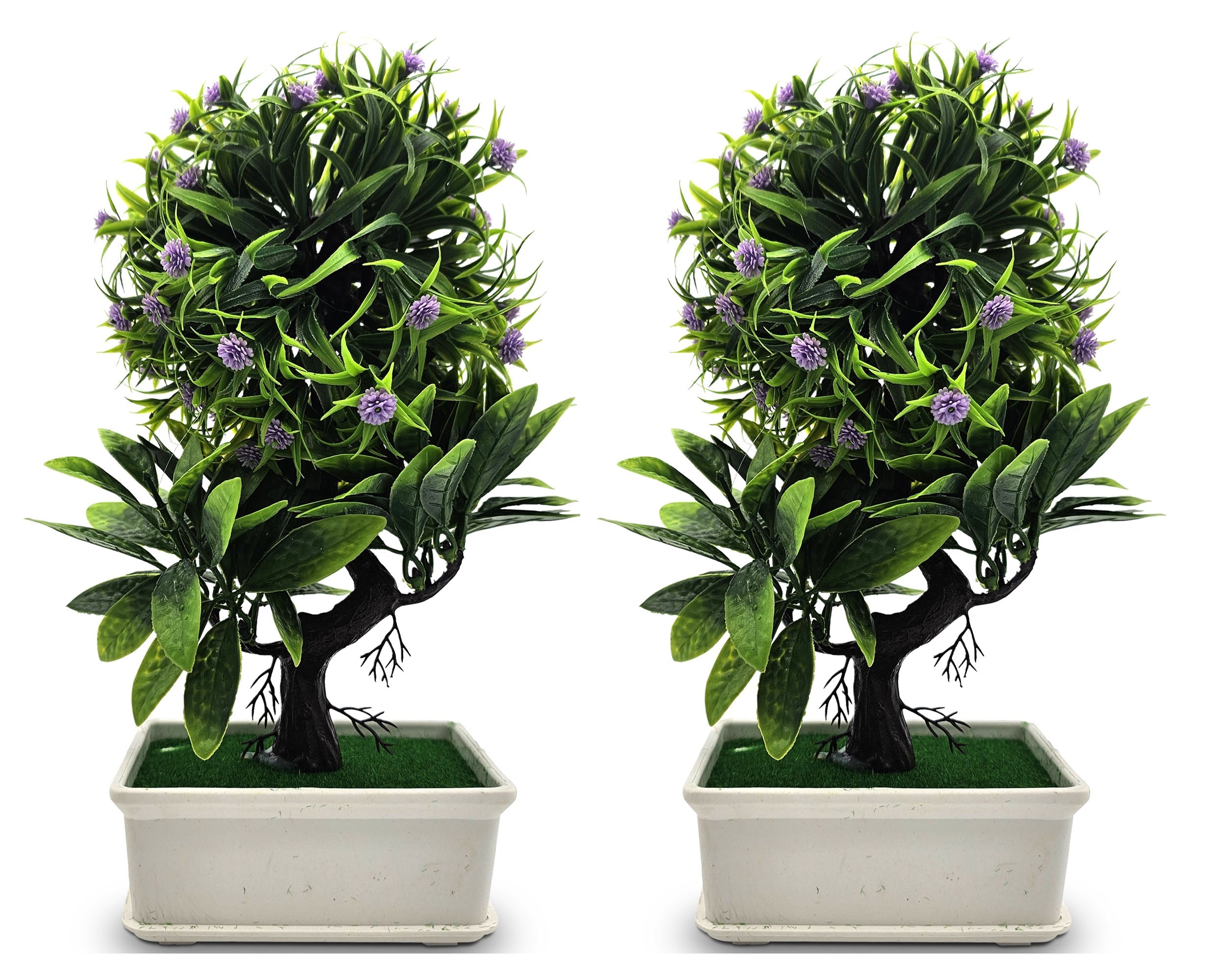 Lifelike Artificial Bonsai Small Tree with Decorative Flowers for Effortless Home Decor