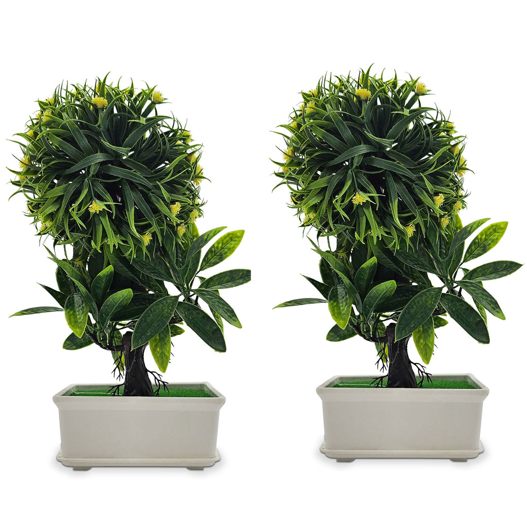Lifelike Artificial Bonsai Small Tree with Decorative Flowers for Effortless Home Decor
