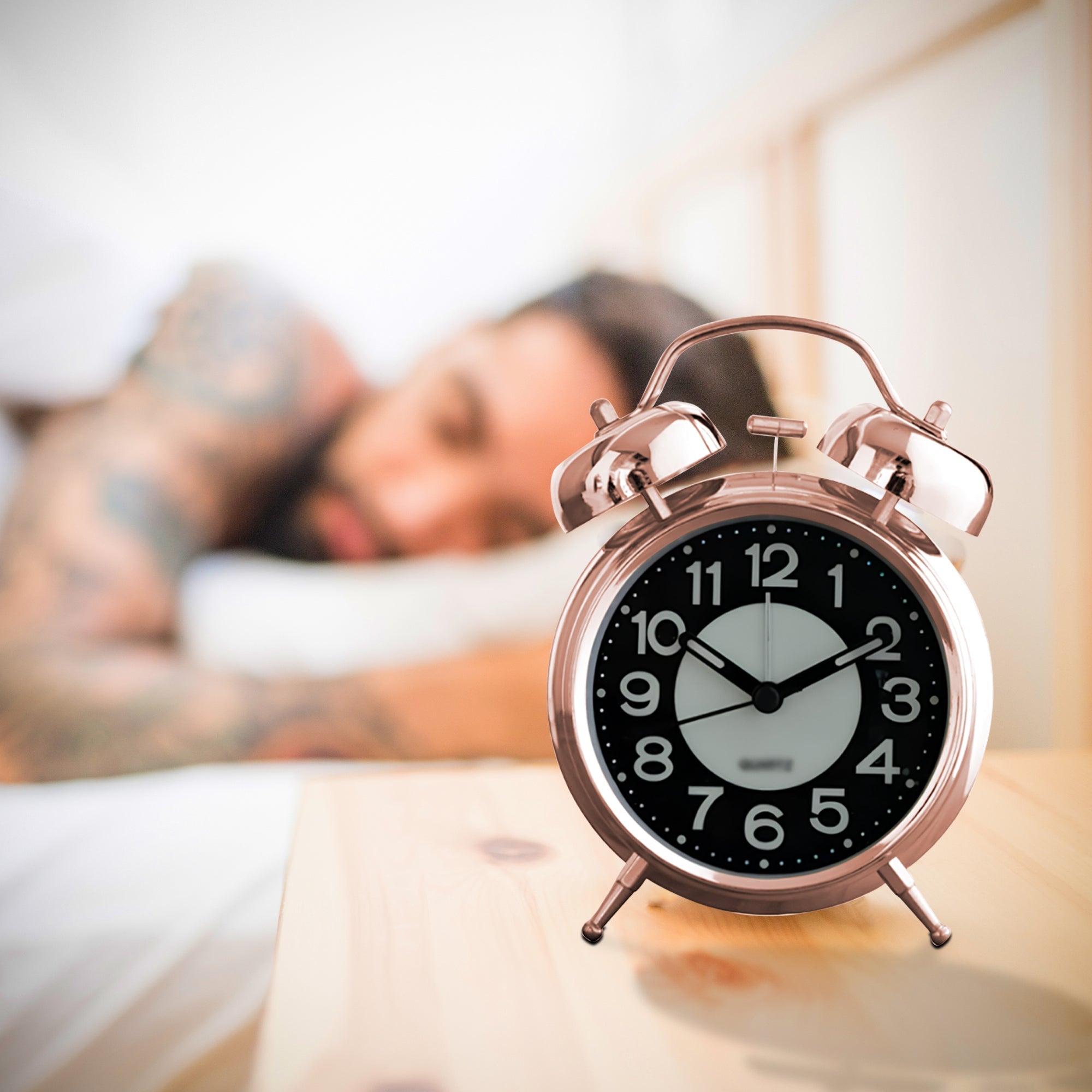 Retro Twin Bell Alarm Clock Vintage Style Analog Clock Glow Dark Feature