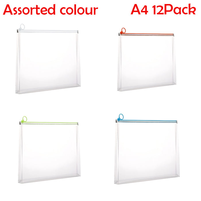 Clear Zipper Document Storage Bag: Waterproof, Durable, Portable File Organizer