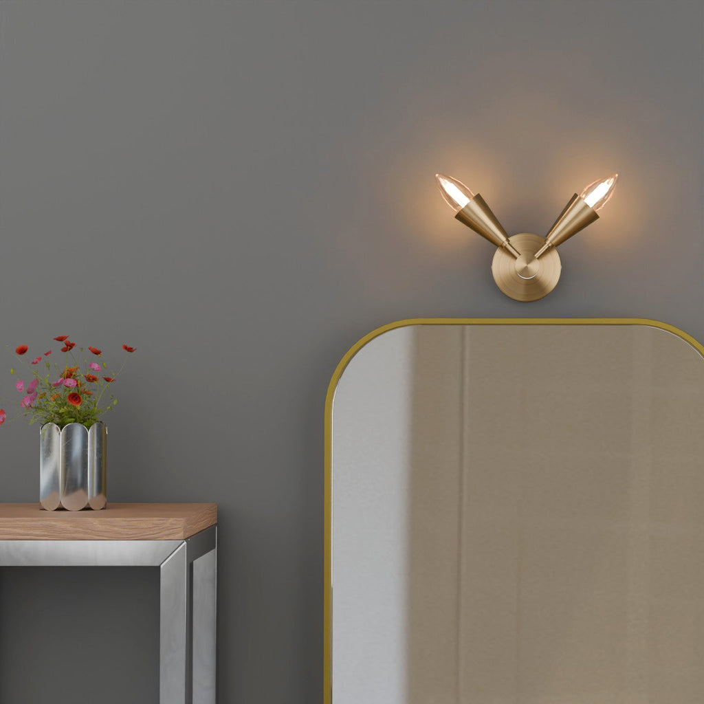 Modern LED Cone Wall Sconce Light Fixture with Adjustable E14 Lamp for Decor