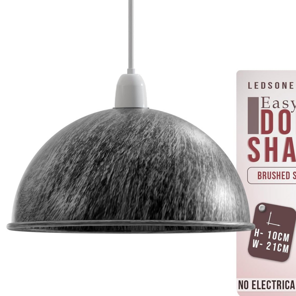21cm Metal Dome Easy Fit Light Shade Vintage Retro Industrial Style