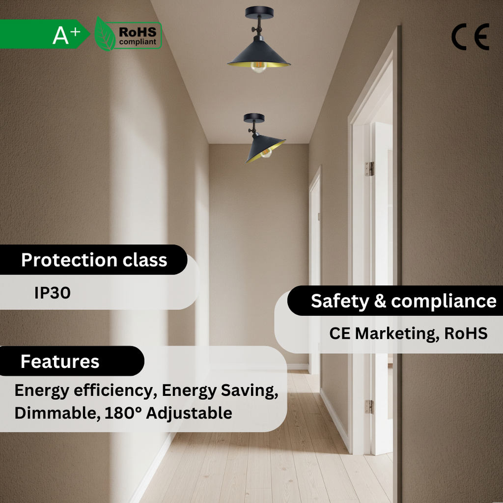 Flush Mount Ceiling Light Metal ~6216