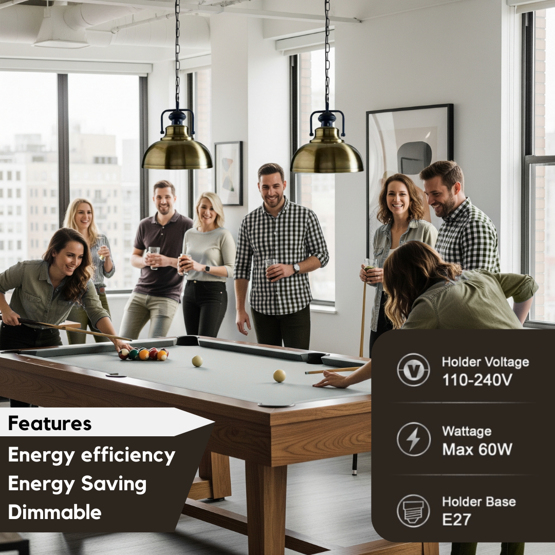 E27 Metal Chain Hanging Light ~6256