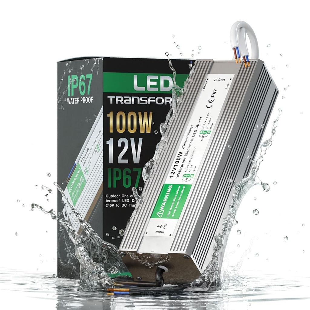 IP67 Waterproof DC 12V 100W LED Power Supply Driver Outdoor Transformer