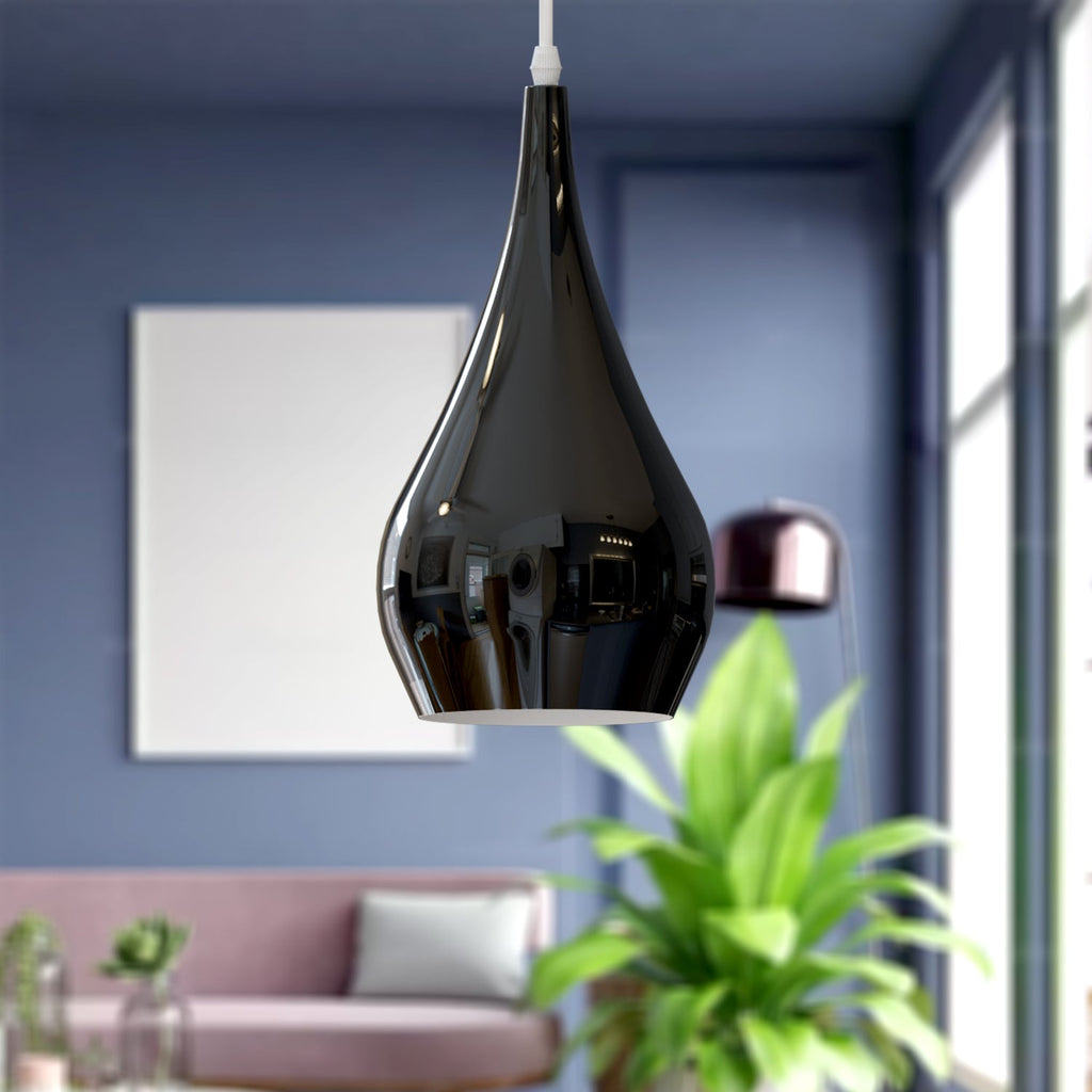 Stylish Tear Drop Metal Ceiling Light Shade, Easy Fit, Vibrant Colors