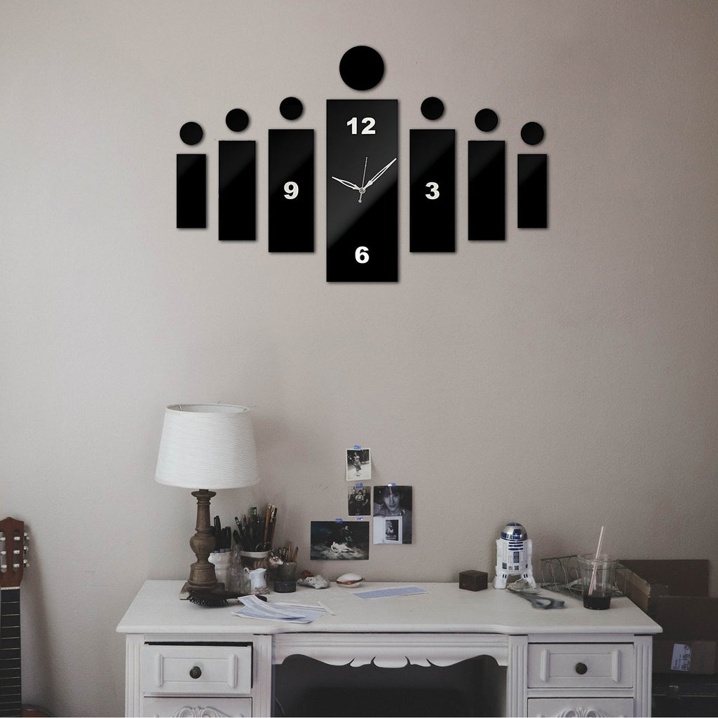 Luxury Modern 3D Decal Wall Clock Large DIY Frameless Mirror