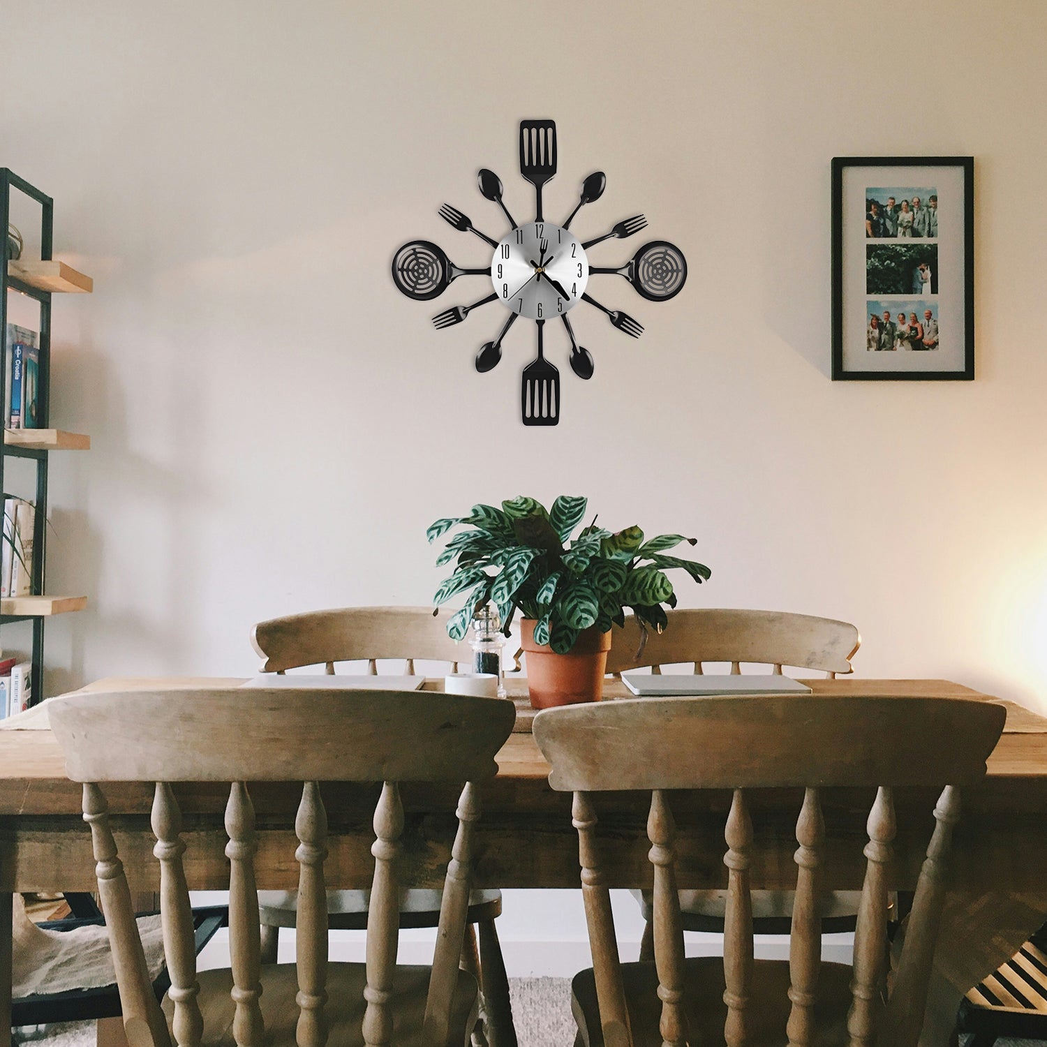 Charming Kitchen Utensil Wall Clock | Creative Forks Spoons Spatulas Design