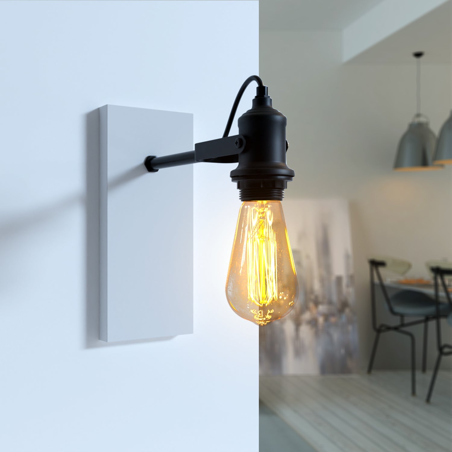 Rectangle Metal Ceiling Rose Plate for Industrial Pendant Lights