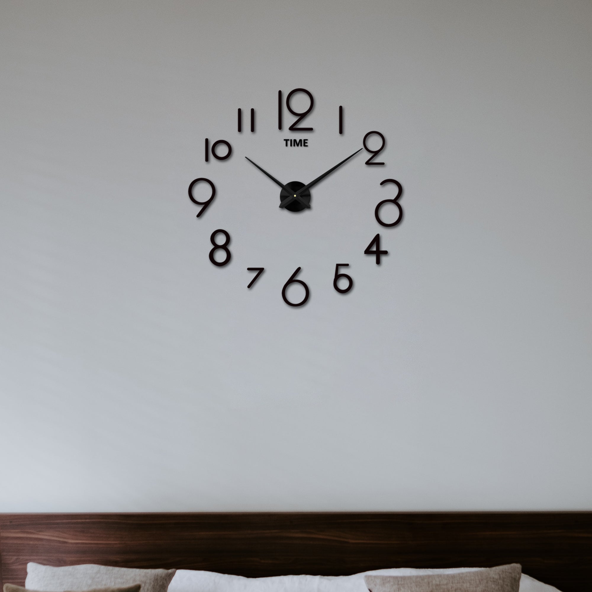 Customizable Giant 3D Mirror Number Wall Clock Kit for Modern Home Decor