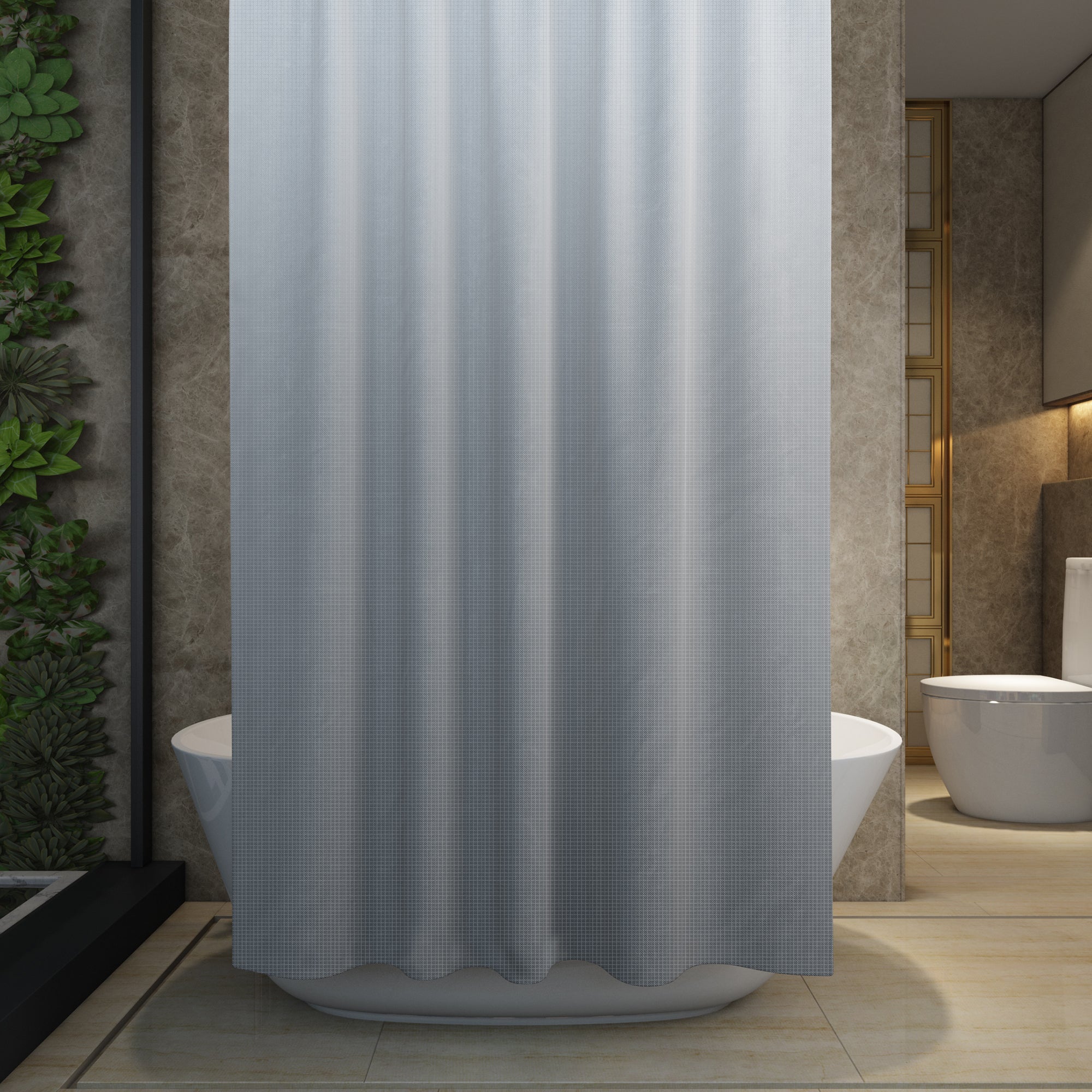 Floral Mildew Resistant Shower Curtain, Waterproof EVA Bathroom Fabric, Durable Easy Clean