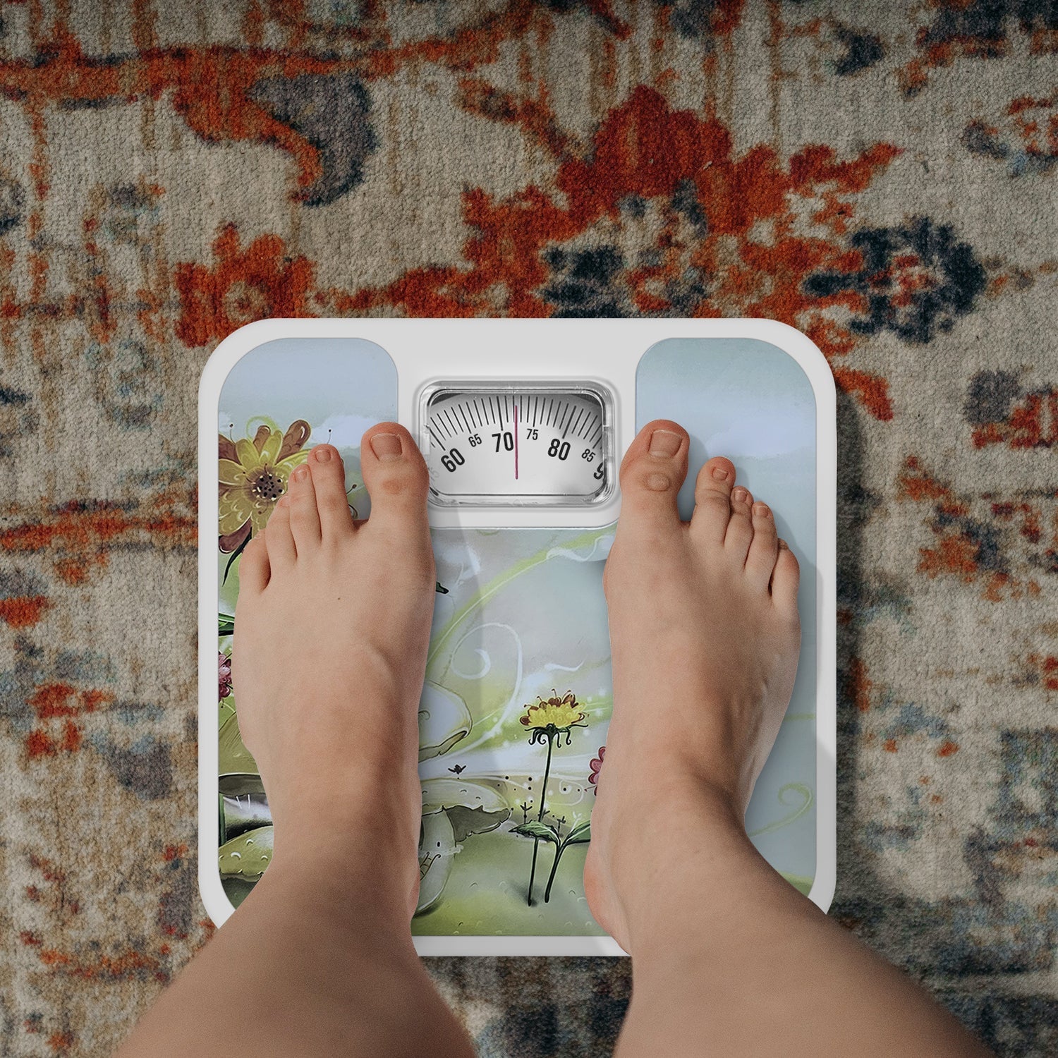 Accurate Mechanical Analog Bathroom Scale - Rotating Dial for Easy Weight Reading