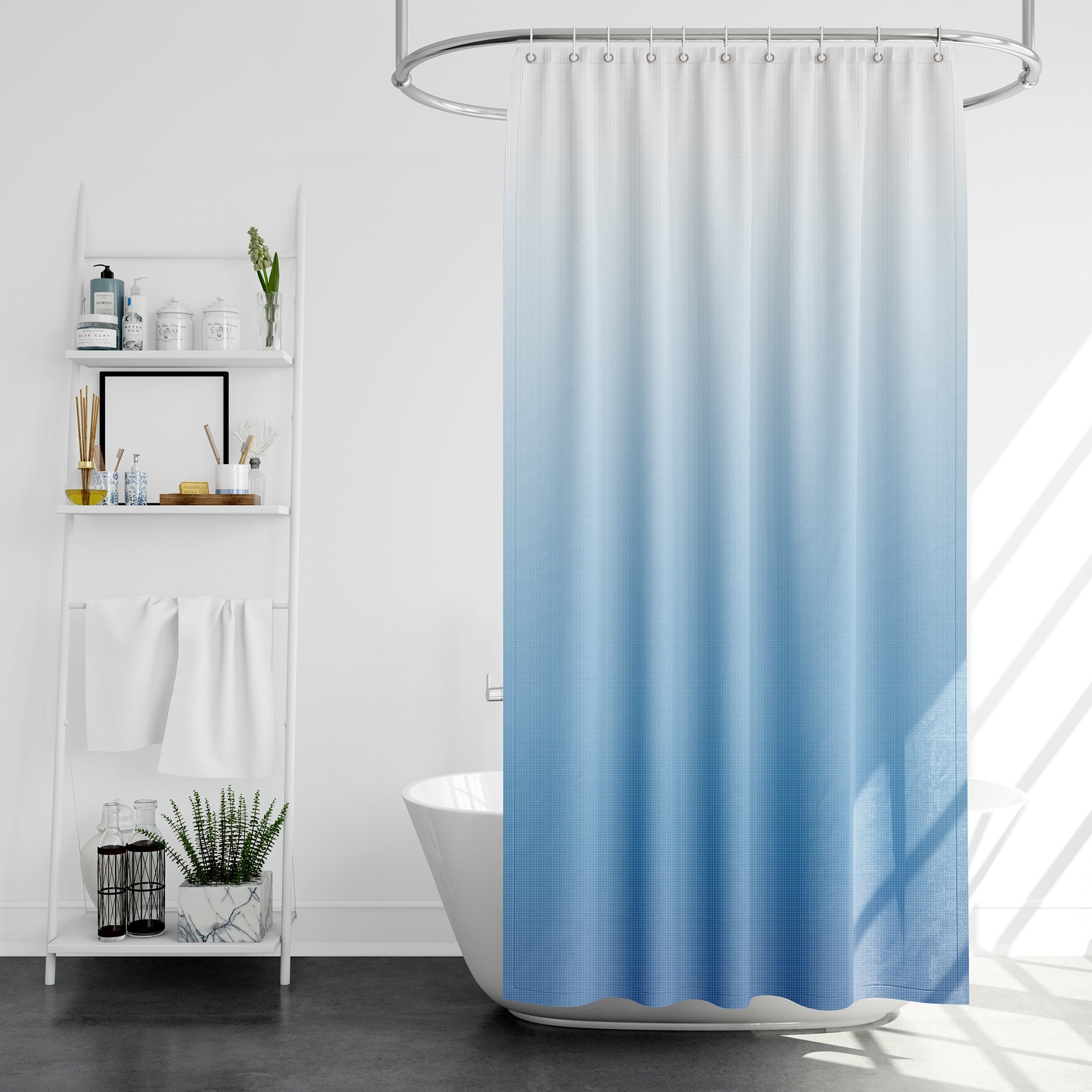 Floral Mildew Resistant Shower Curtain, Waterproof EVA Bathroom Fabric, Durable Easy Clean