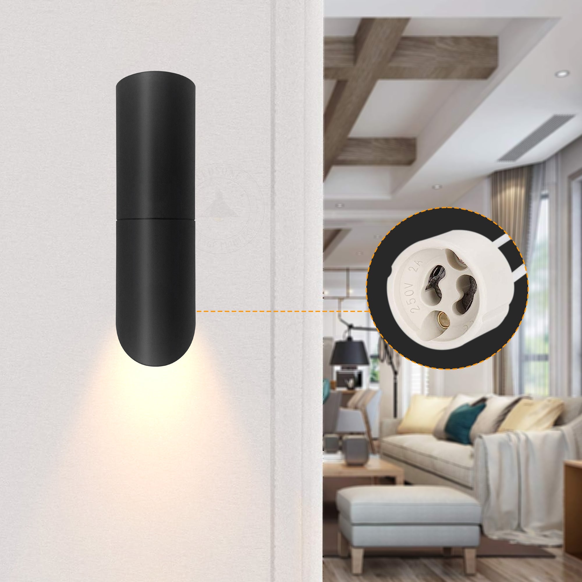 GU10 Lamp Holder Base Socket Connector Downlight Fitting Wire ~ 6049