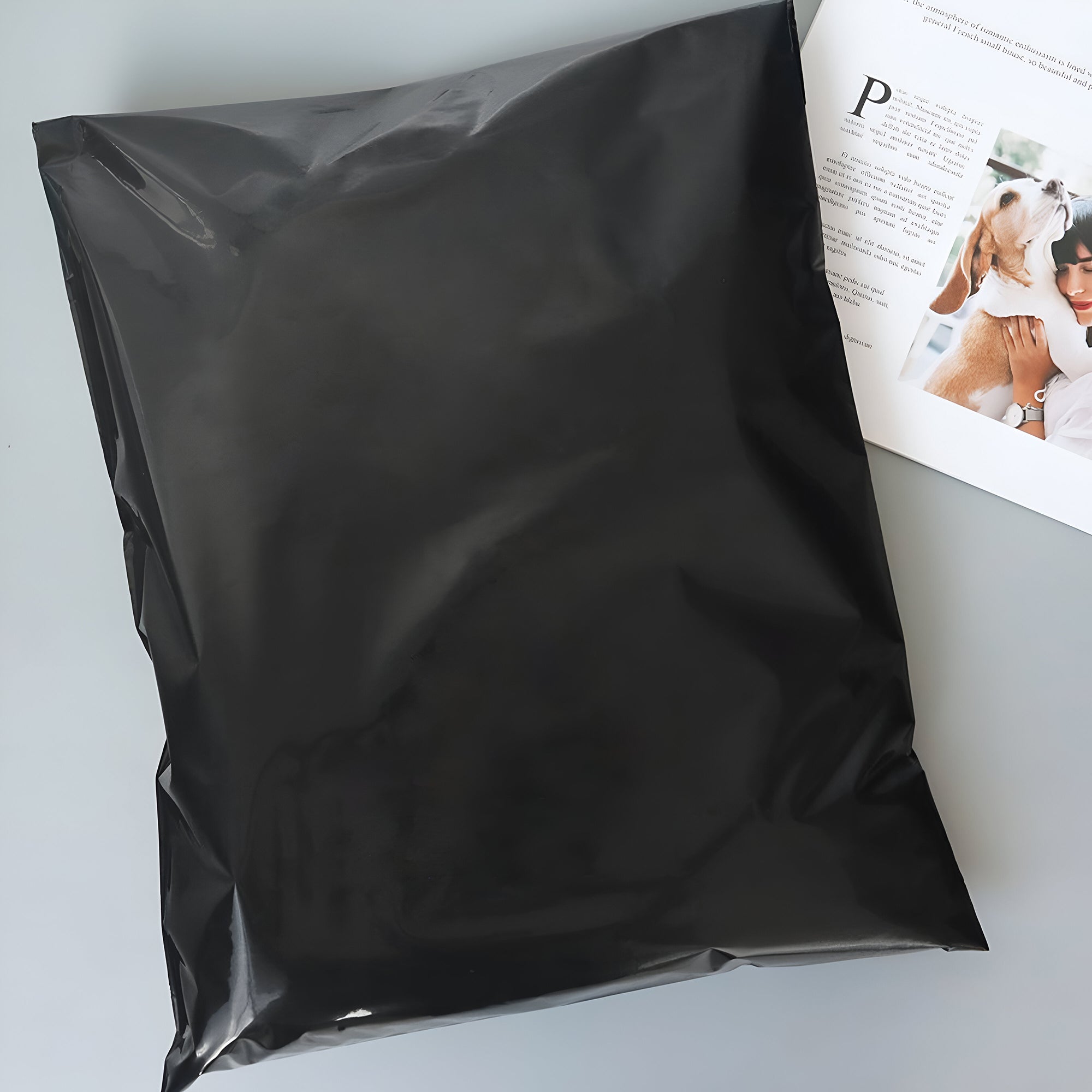 Heavy Duty Black Self-Sealing Poly Mailers Waterproof Shipping Bags