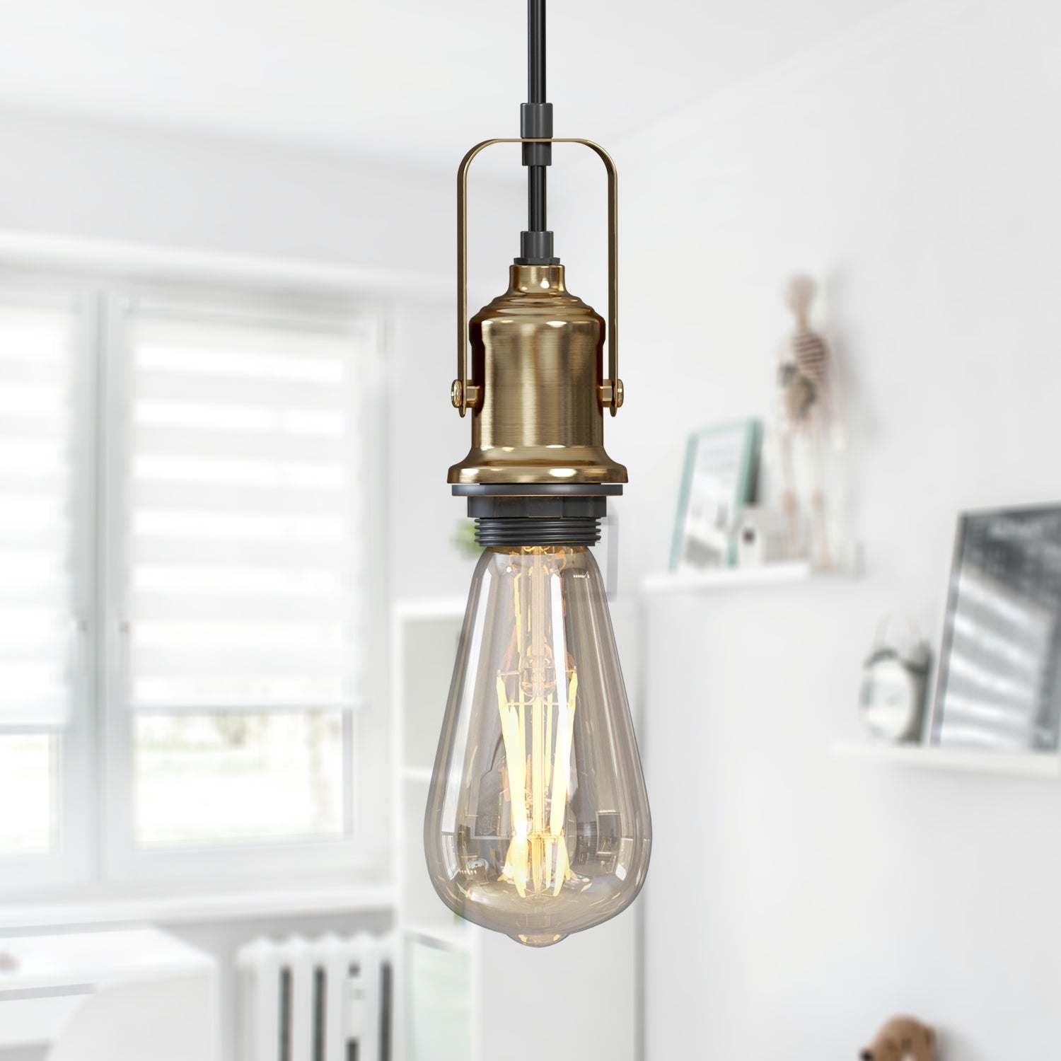 Modern Minimalist E27 Pendant Light Fitting Holder with Adjustable Cable