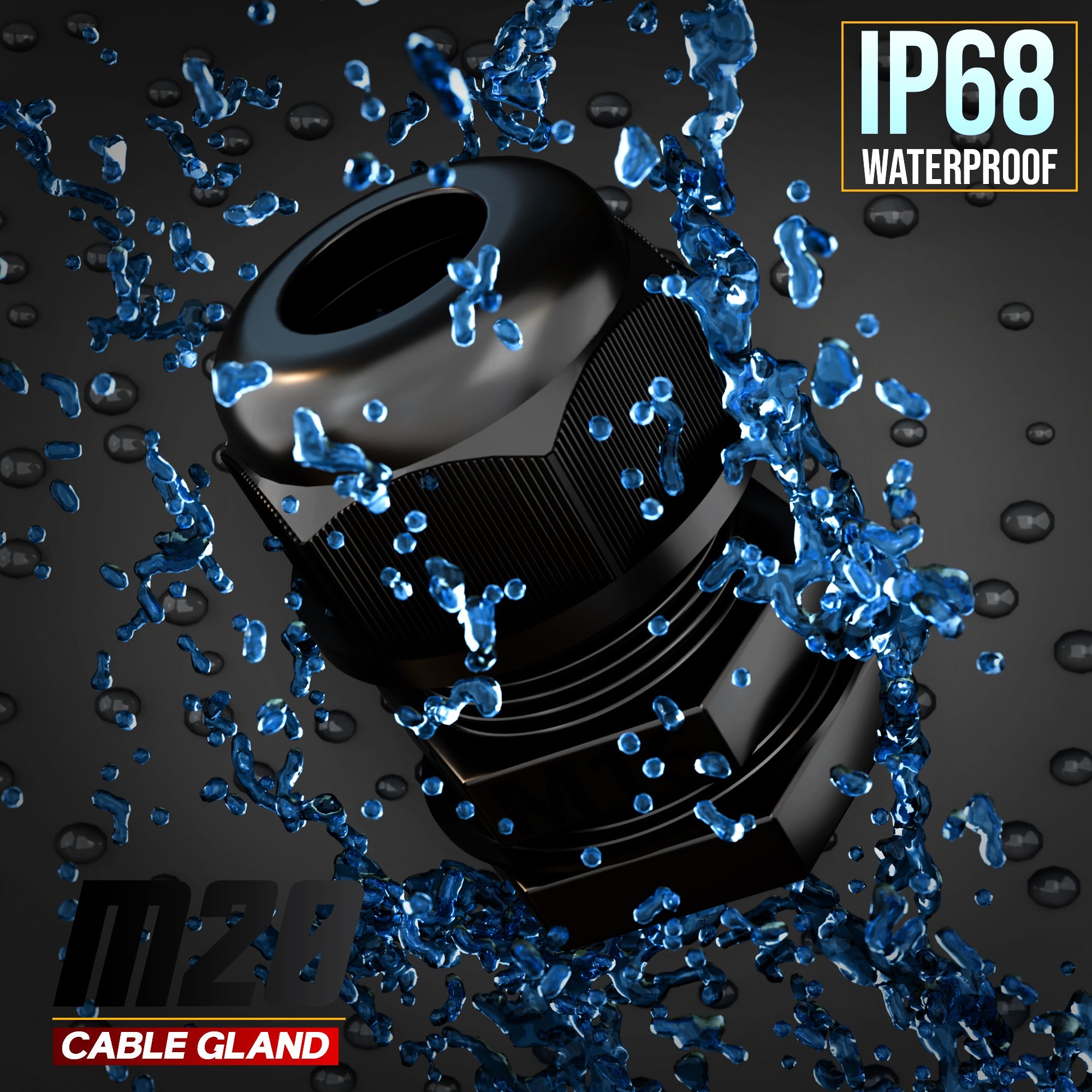 Durable IP68 Waterproof Nylon Plastic Gland Wire Cable Connector for Outdoor Electrical Wiring