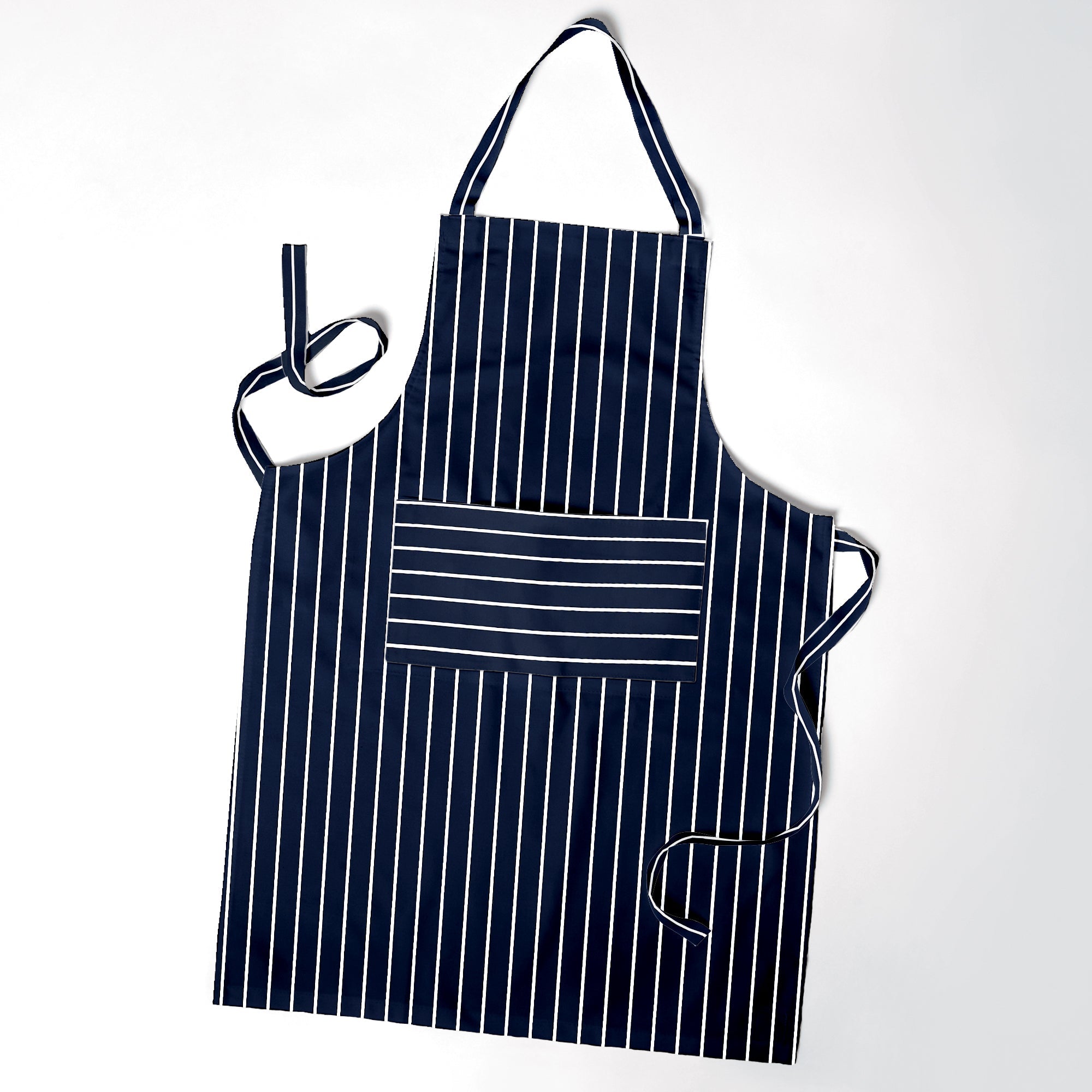 Durable Cotton Bib Apron with Pocket, Adjustable for Professional Kitchen Cooking