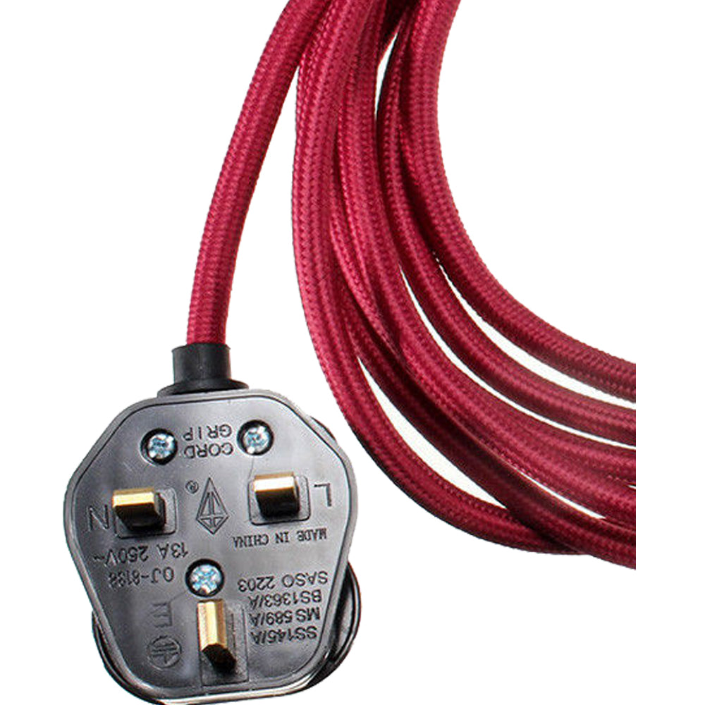 Braided Fabric Flex Plug-In Pendant Light Set with E27 Holder