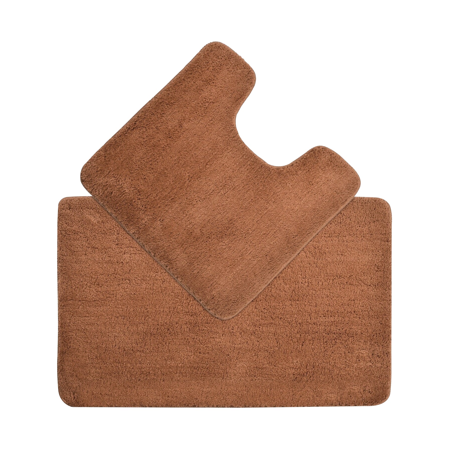Luxurious 2-Piece Microfiber Bath Mat Pedestal Set, Absorbent, Non-Slip Safety