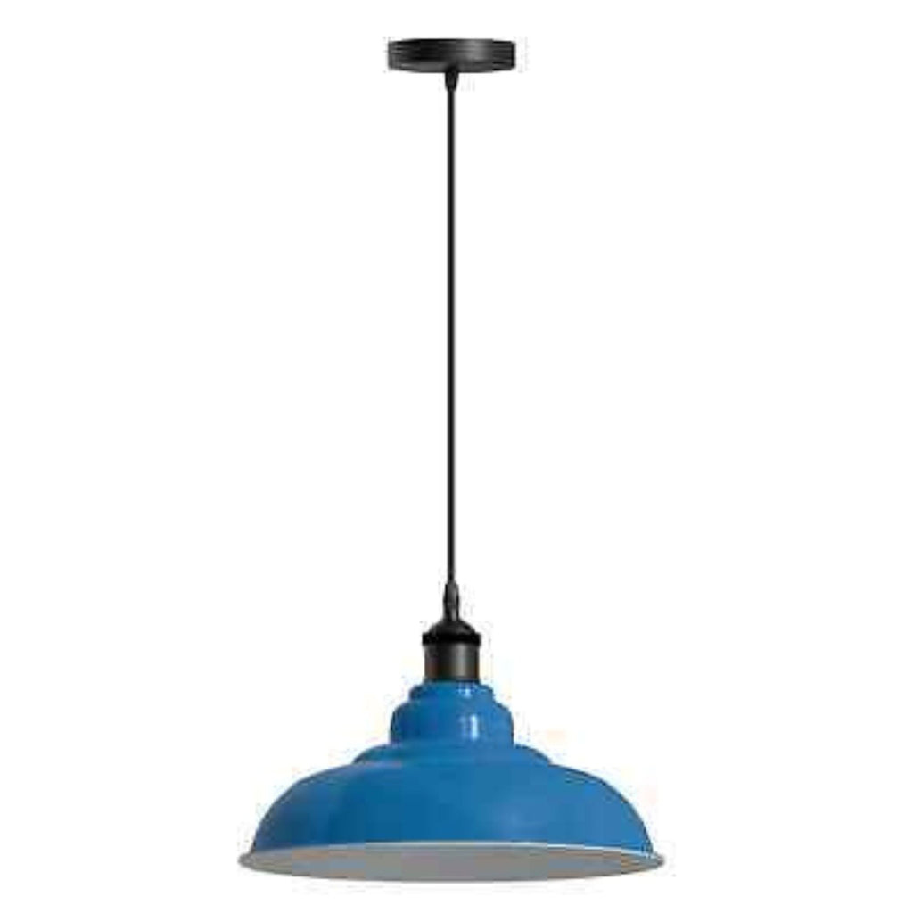 Industrial Metal Dome Pendant Light E27 Base, Vintage Kitchen Island Fixture