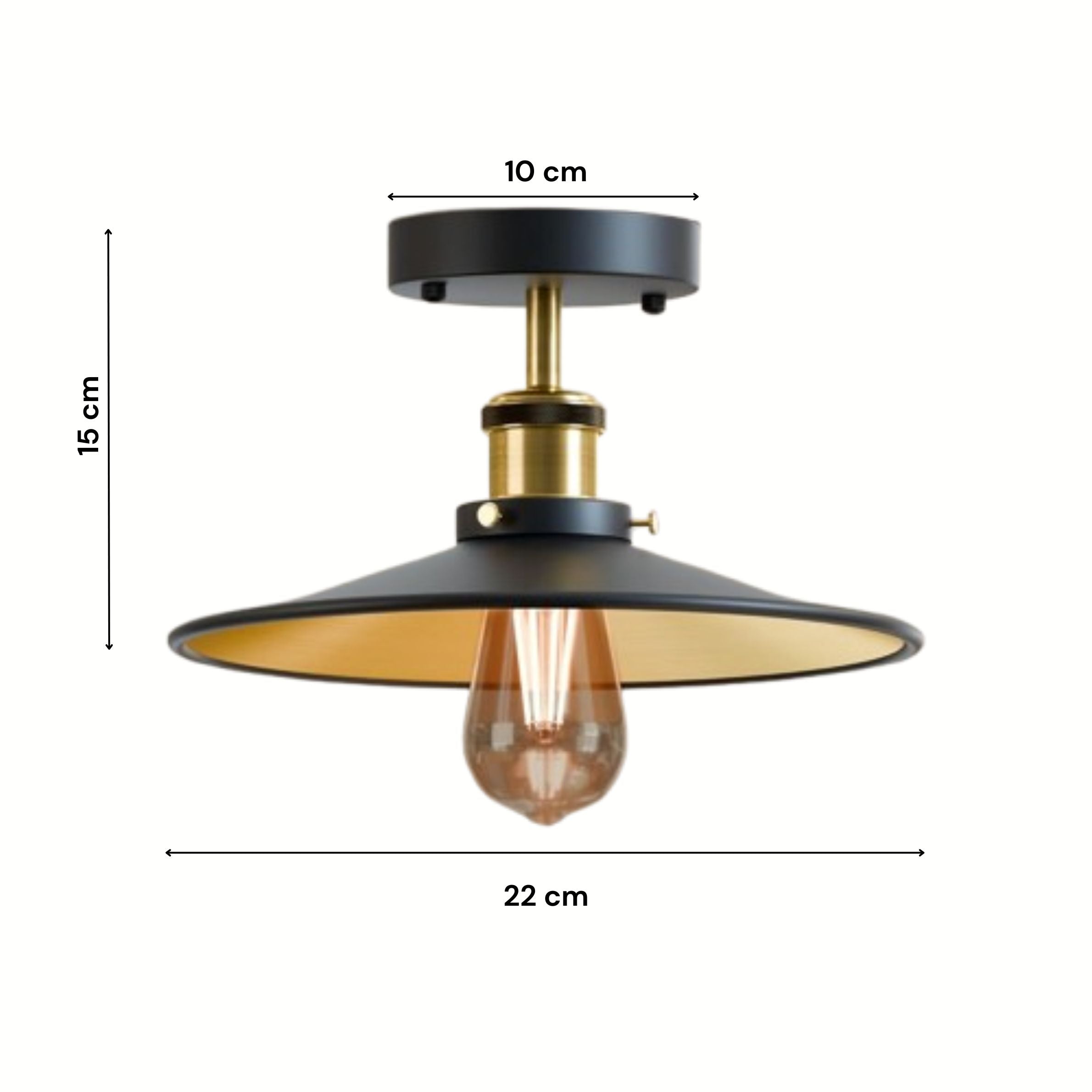 Vintage Style Semi Flush Mount Ceiling Light E27 ~6274