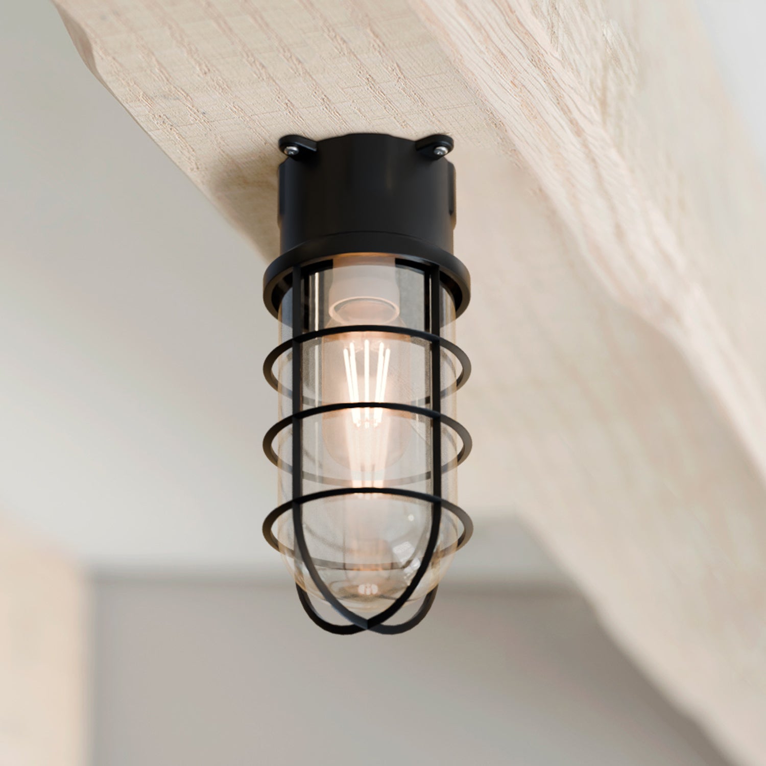 Retro Oval Bulkhead Cage Wall Ceiling Mount Fitting Light ~5525