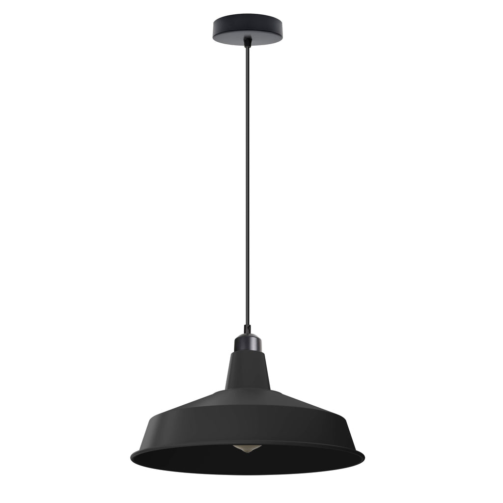 Vintage Industrial Metal Pluto Shade E27 Ceiling Pendant Light