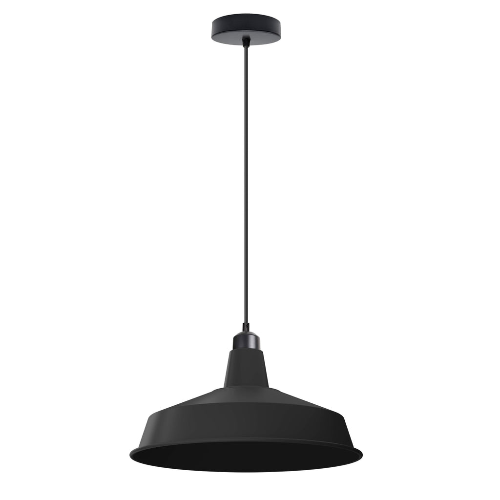 Vintage Industrial Metal Pluto Shade E27 Ceiling Pendant Light